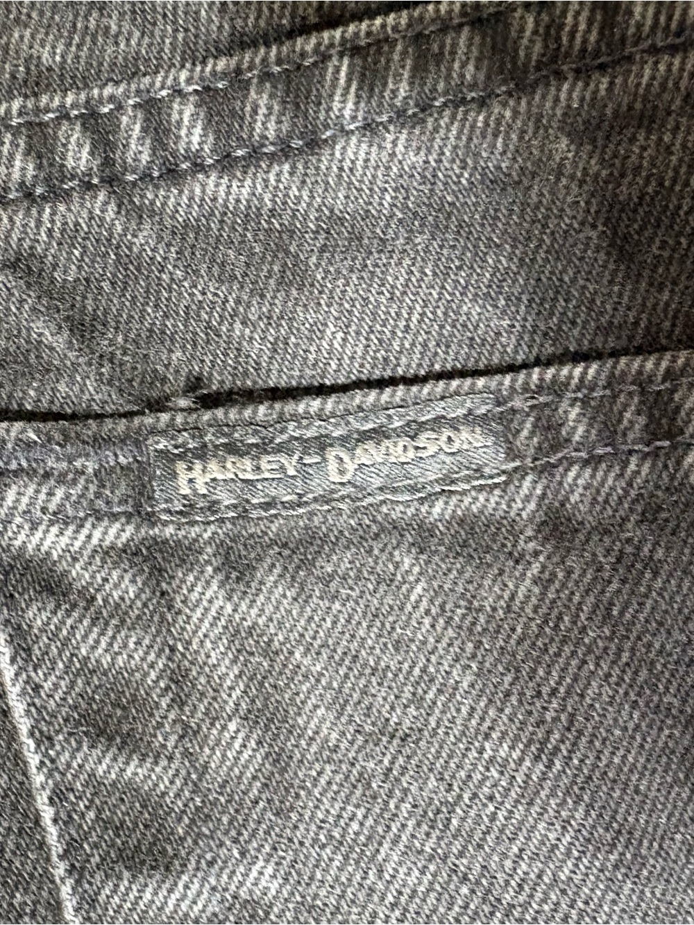 Retro 2008 Harley Davidson Genuine MotorClothes Black Denim Jeans Mens 40x32 Y2K - Picture 8 of 16